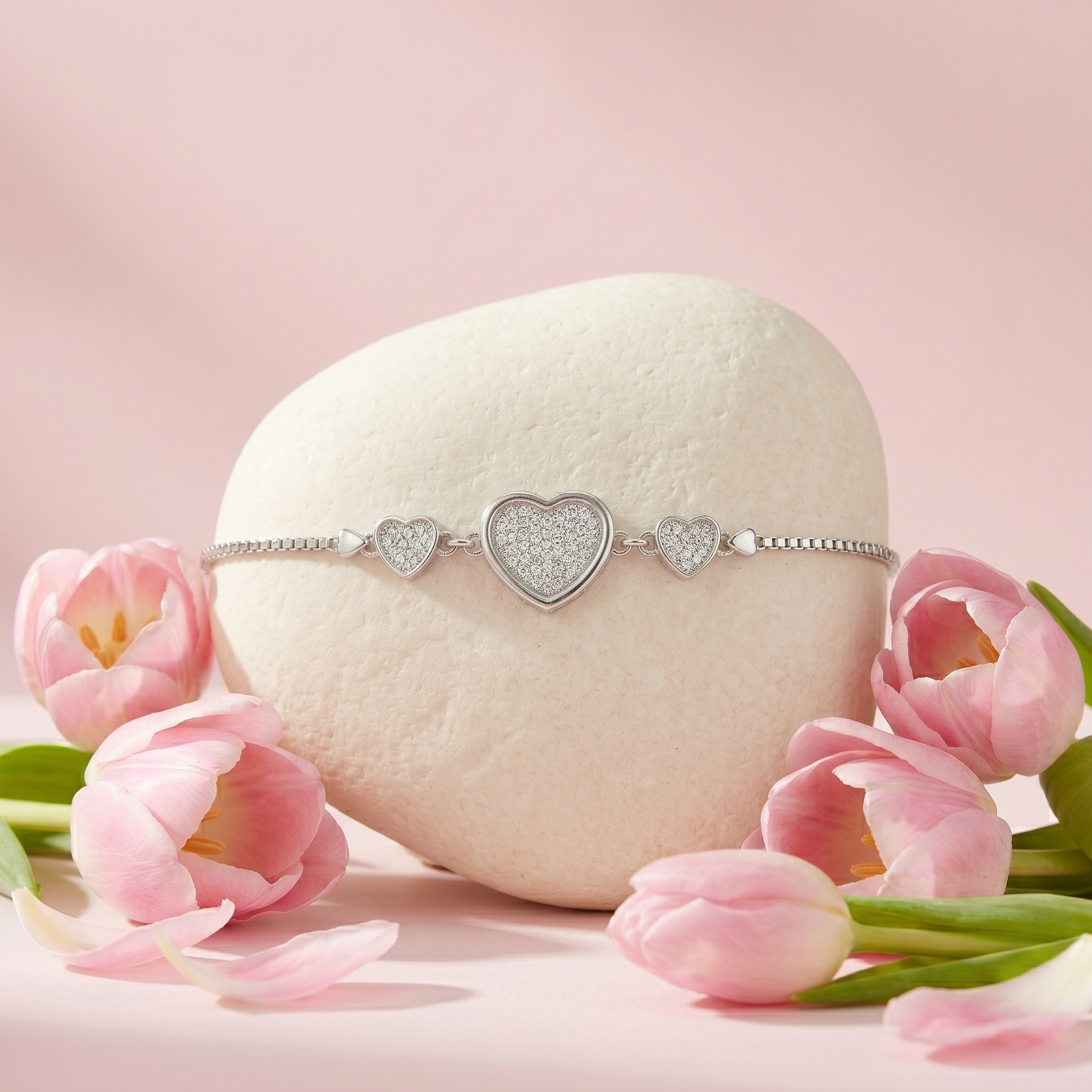 Silvme Geometric Link Bracelet featuring 925 sterling silver 925 purity, 925 silver jewellery, ideal as a birthday gift