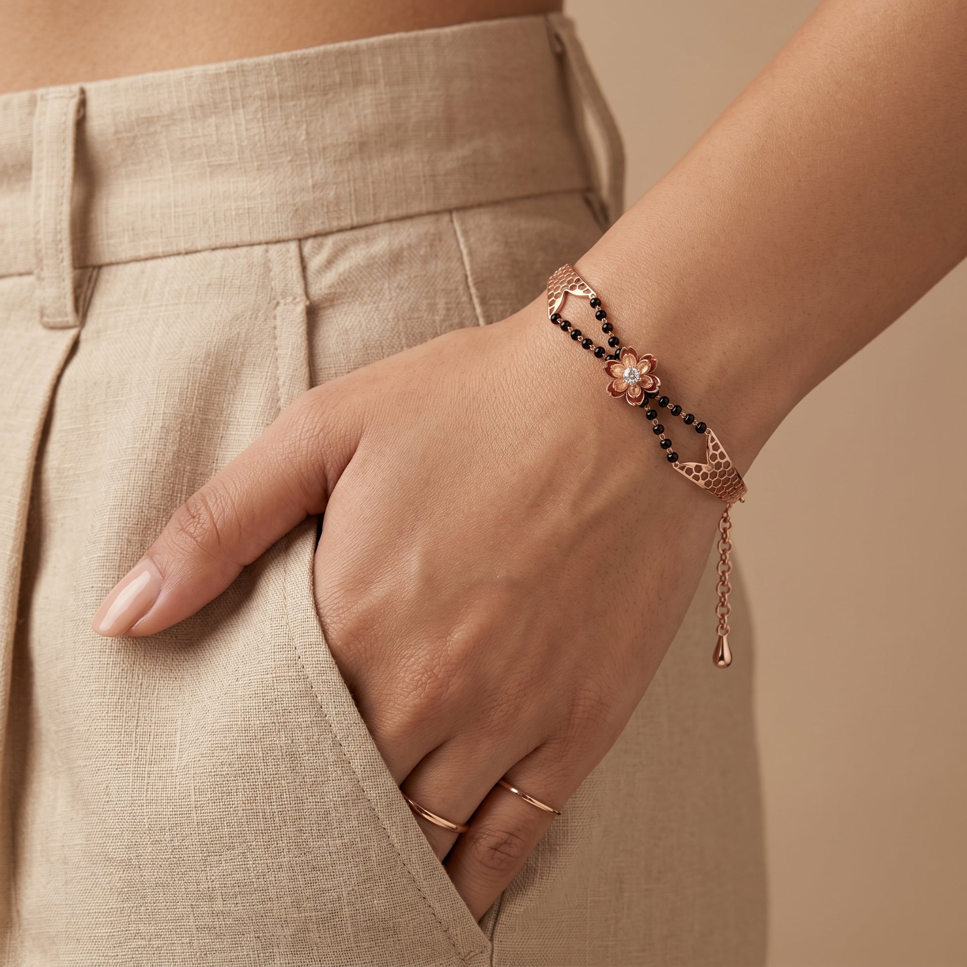 Silvme Rose Gold Plated Bracelet in 925 sterling silver, a lovely choice as a birthday gift