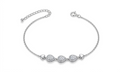 Silvme Heart Charm CZ Bracelet in 925 sterling silver with cubic zirconia, jewellery for women