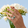 Silvme Knot Twist Infinity 925 sterling silver ring for women — side profile