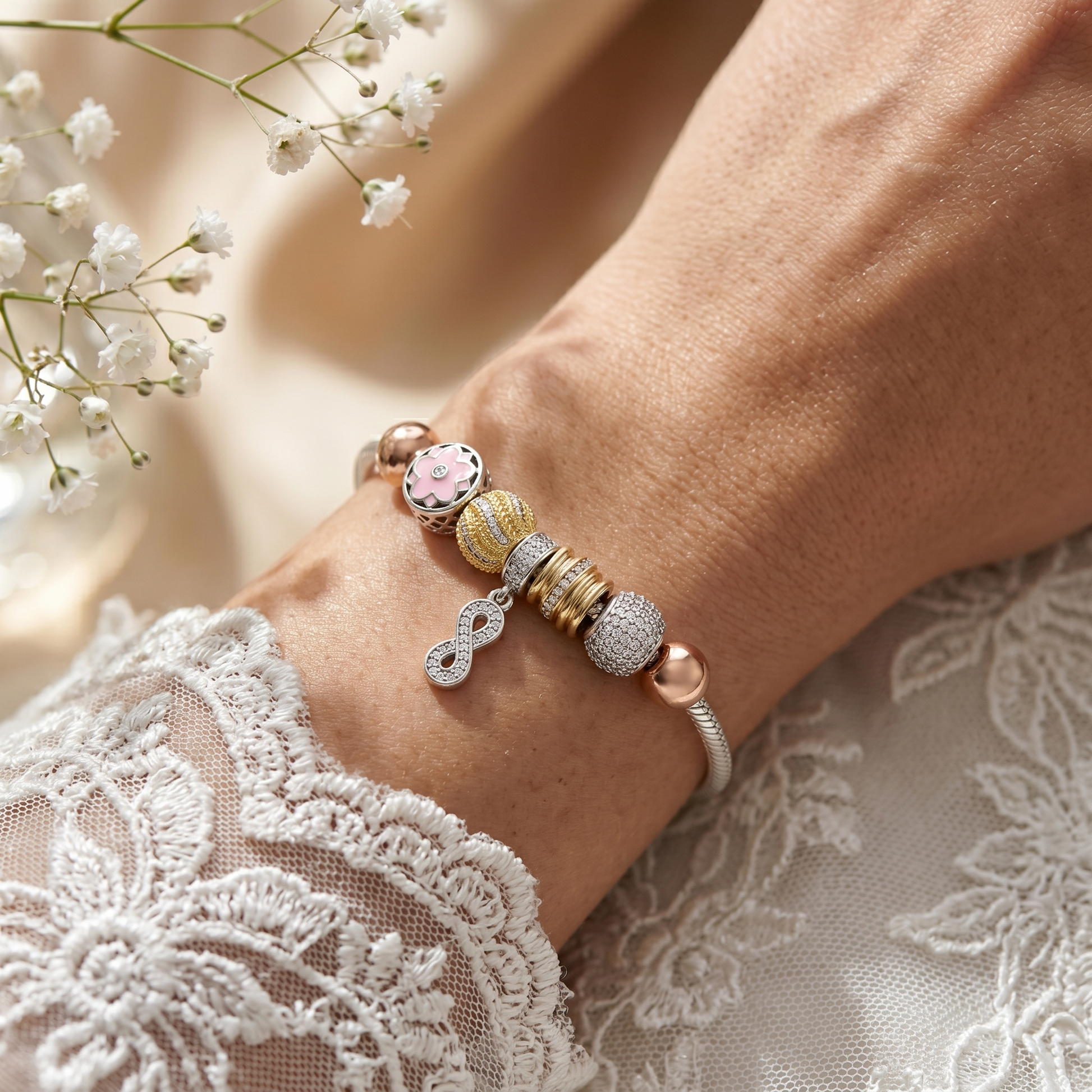 Silvme Tennis CZ Bracelet in 925 sterling silver accented with sparkling cubic zirconia, jewellery for women