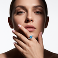 Silvme Daisy Floral 925 sterling silver ring for women — top view