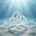 Silvme Adjustable Minimal 925 sterling silver ring for women — studio detail shot