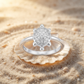 Mini turtle lucky charm ring in 925 sterling silver - good-luck gift for women