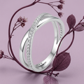 Silvme Solitaire-Style 925 sterling silver ring for women — side profile