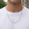 925 silver box link chain for women and men from Silvme, around 8.7 g on the scale