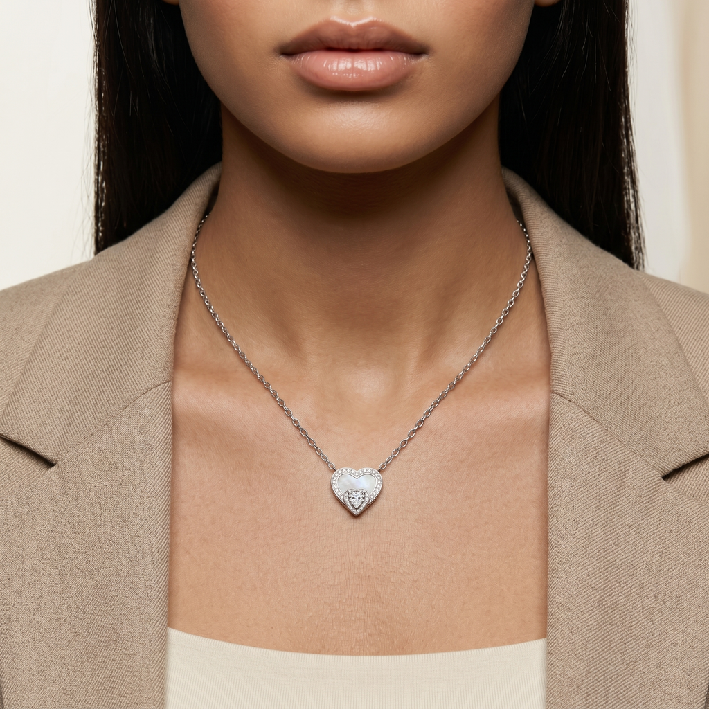 Silvme Silvme 925 Sterling Silver Moon Star Pendant Necklace for Women | CZ Crescent Moon and Star Charm with 18 Inch Chain - Image 3