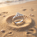 Silvme Geometric Tile Pattern 925 sterling silver ring for women — close-up detail