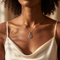 Silvme Festive Pendant Necklace Diwali Gift with its softly polished 925 silver surface, premium silver jewellery