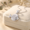 Silvme Serene Pendant Necklace Peace Meditation Gift with its softly polished 925 sterling silver surface