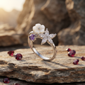 Silvme Mother's Day Gift 925 sterling silver ring for women — side profile