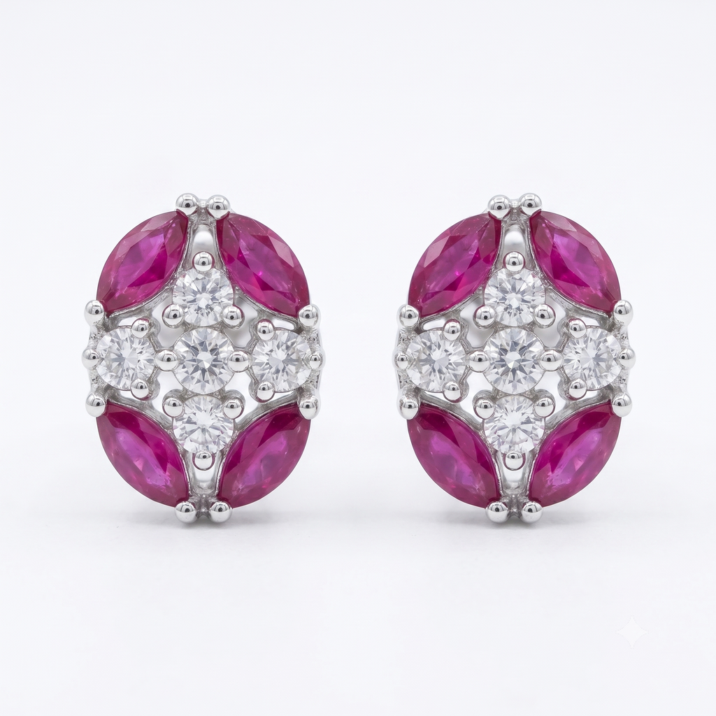 Silvme Pure 925 Sterling Silver Royal Crown Drop Earrings for Women & Girls – Studio Shot | Silvme Pure 925 Silver Earrings