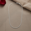 Silvme 925 silver box link neck chain, approx. 9.6 g, solid silver, not plated, sterling silver throughout