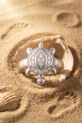 Sterling silver statement turtle ring for women for party wear, cocktail nights and reception looks