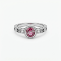 Silvme Rose Petal Statement 925 sterling silver ring for women — top view