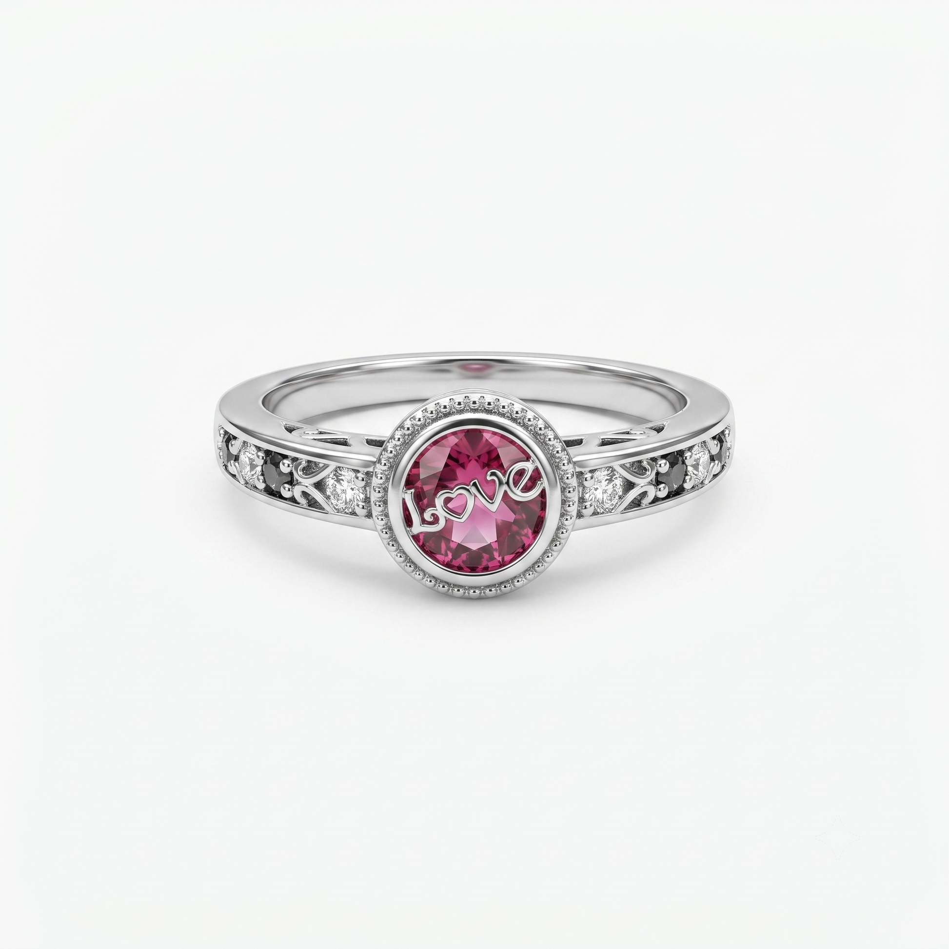 Silvme Rose Petal Statement 925 sterling silver ring for women — top view