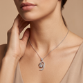 Smooth polished silver surface of the Silvme Nature Pendant Necklace Botanical Gift, premium 925 sterling silver