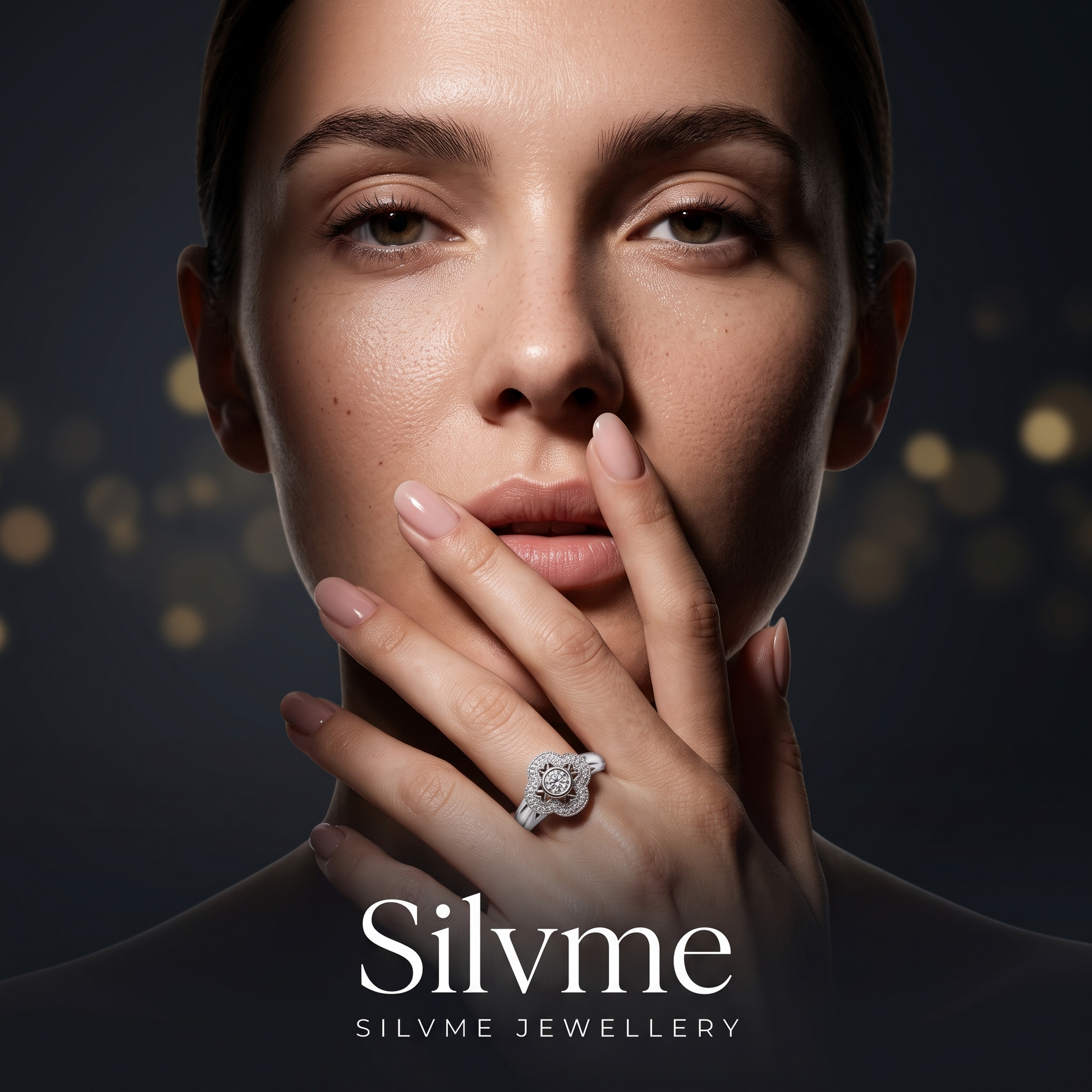 Silvme Braided 925 sterling silver ring for women — studio detail shot