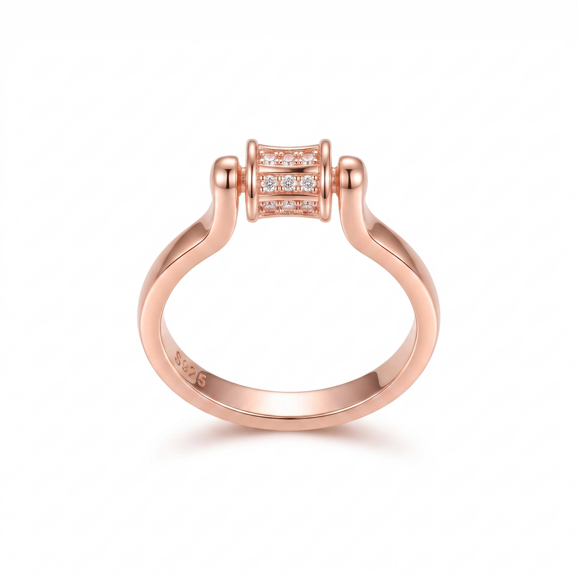 Silvme Chain Link Minimal 925 sterling silver ring for women — macro close-up
