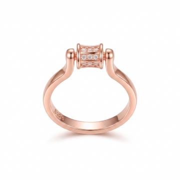 Silvme Chain Link Minimal 925 sterling silver ring for women — macro close-up