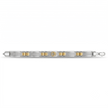Silvme 925 sterling silver two-tone bar link bracelet for men laid flat on a white background