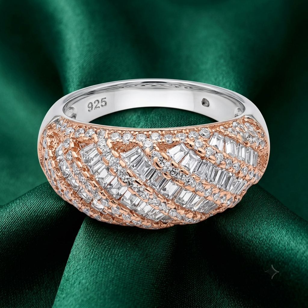 Silvme Matte Finish 925 sterling silver ring for women — close-up detail