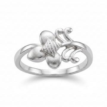 Silvme Peacock Tail Statement 925 sterling silver ring for women — top view