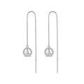 Eiffel Tower Halo Threader Earrings, front product view