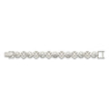 The floral medallion link bracelet for men shown against a plain studio background