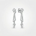 Art Deco Geometric Trapezoid Drop Earrings, alternate angle