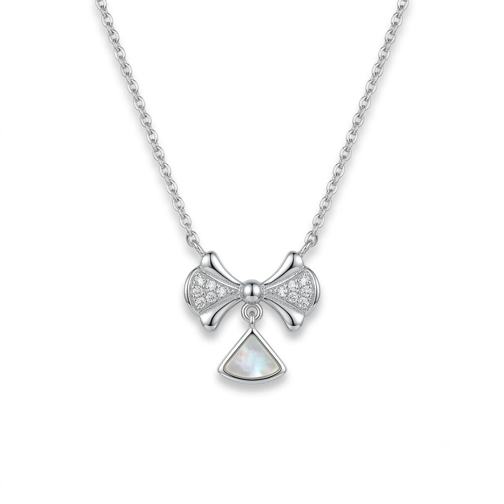 Silvme Infinity Pendant Necklace, crafted in 925 sterling silver for women, minimal modern styling