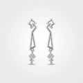 Art Deco Geometric Trapezoid Drop Earrings, front product view