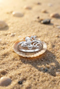 Silvme Peacock Tail Statement 925 sterling silver ring for women — close-up detail
