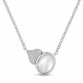 Silvme Pearl Wing Pendant Necklace in 925 sterling silver, jewellery for women, minimal modern styling