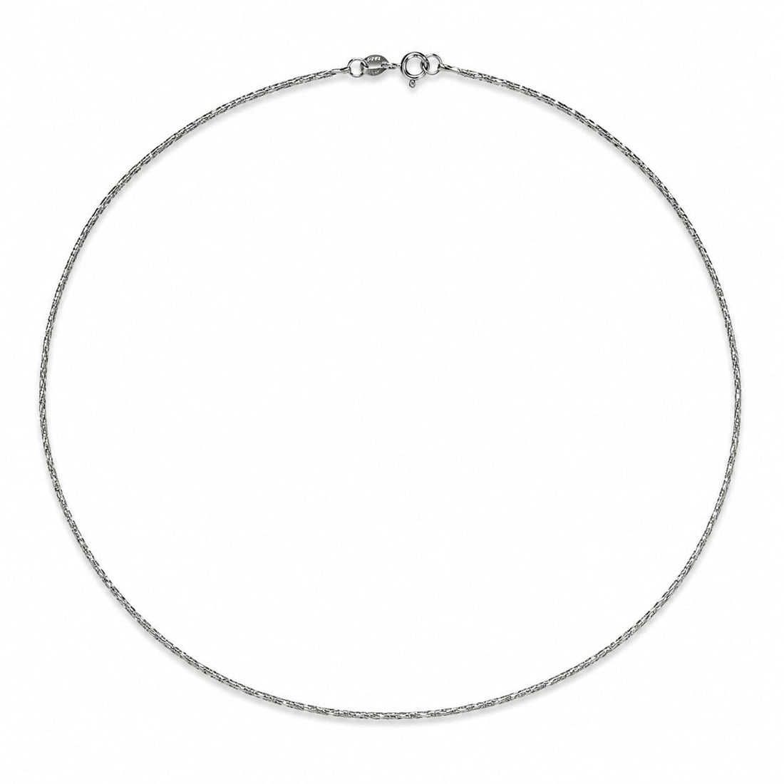 Silvme 925 sterling silver rhodium-plated chain for women and men, approx. 5.05 g