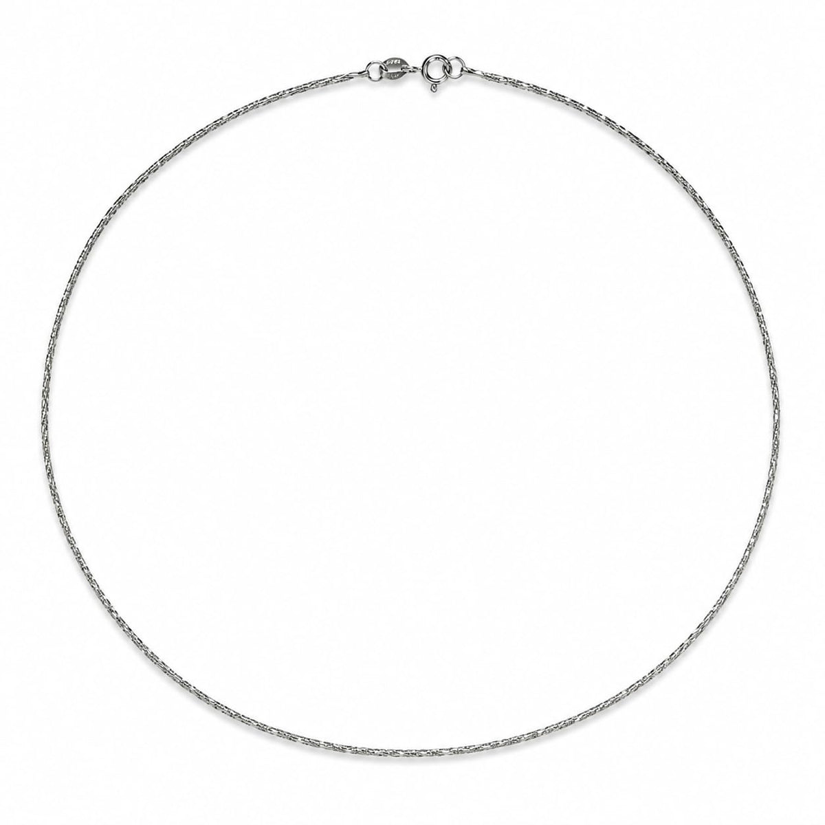 Silvme 925 sterling silver rhodium-plated chain for women and men, approx. 5.05 g