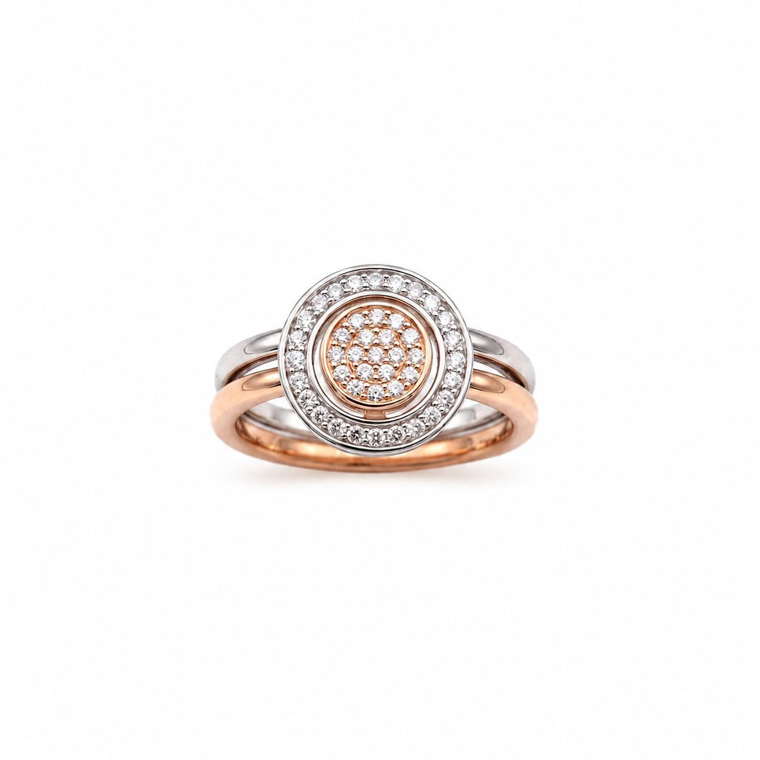 Silvme 925 Sterling Silver Circle Solitaire Ring for Women