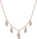 Silvme Rose Gold Leaf Dangle Pendant Necklace with its softly polished 925 silver surface, timeless everyday elegance