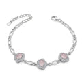925 sterling silver Flower Motif CZ Bracelet by Silvme with cubic zirconia, an elegant accessory for her
