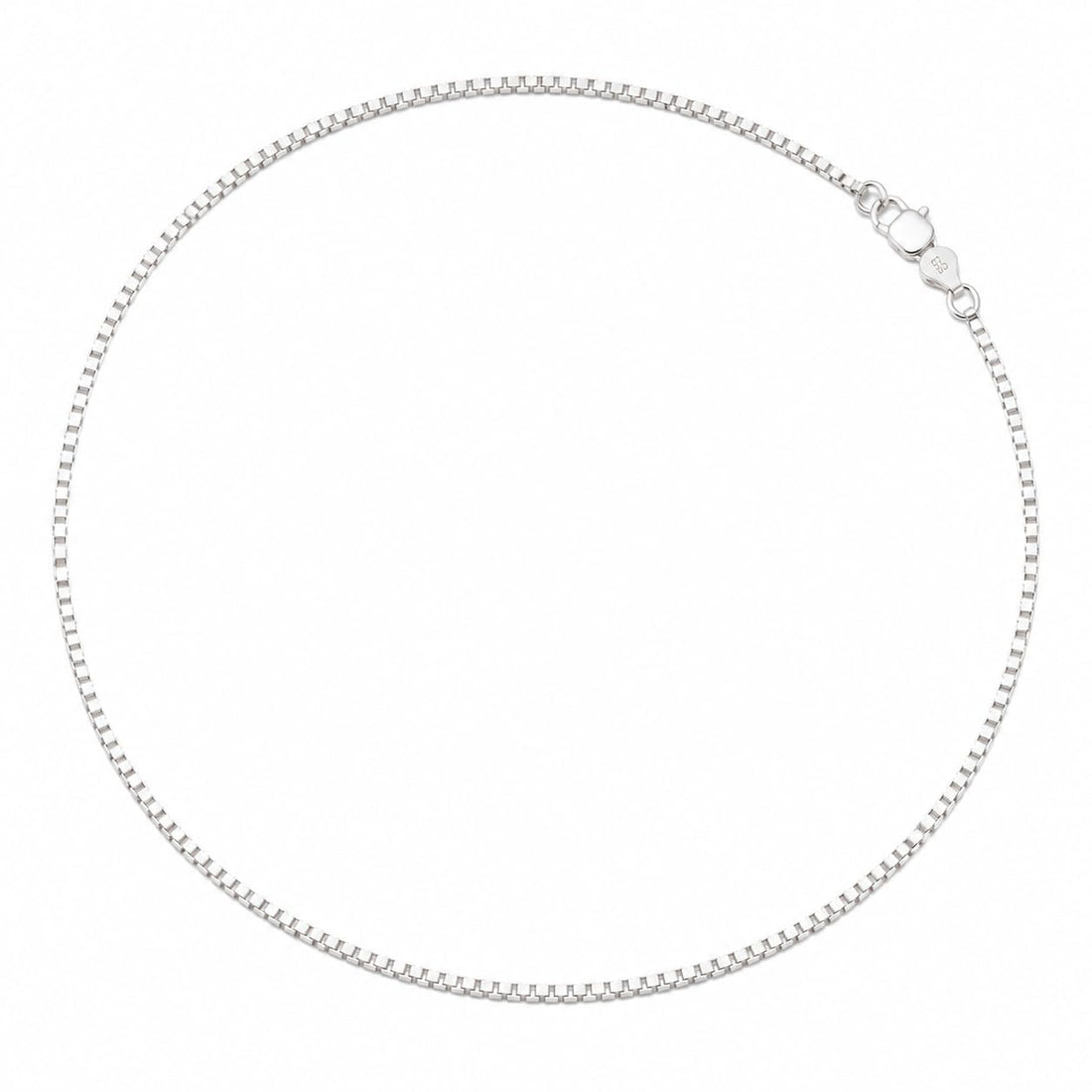 Silvme 925 silver box link neck chain, approx. 6.09 g, solid silver, not plated, sterling silver throughout