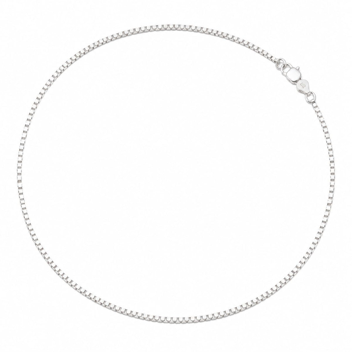 Silvme 925 silver box link neck chain, approx. 6.09 g, solid silver, not plated, sterling silver throughout