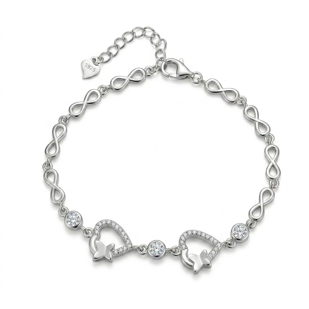 925 sterling silver Star Cluster Bracelet by Silvme, an elegant accessory for her, minimal modern styling