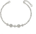 Silvme Floral Design Bracelet, crafted in 925 sterling silver for women, refined silver accessory