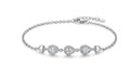 Silvme Heart Charm CZ Bracelet in 925 sterling silver with cubic zirconia, jewellery for women