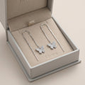 Stone-Set Butterfly Charm Threader Earrings, additional product view 4