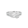 Silvme Ocean Wave Textured 925 sterling silver ring for women — top view