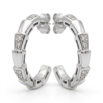 Engraved Segmented Half-Hoop Stud Earrings, front product view