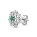 Ornate Floral Cross Stud Earrings, close-up detail