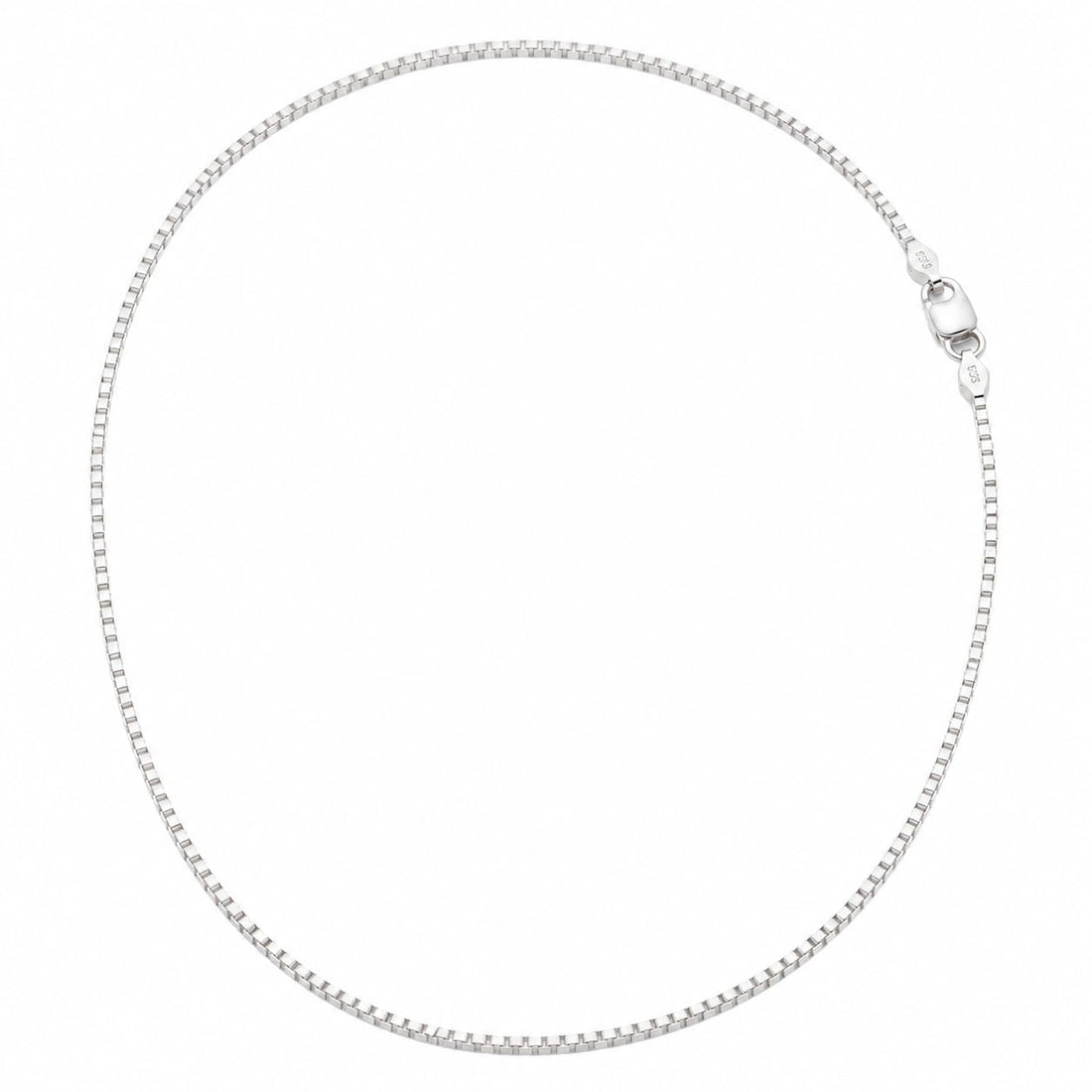 Silvme 925 silver box link neck chain, approx. 3.79 g, solid silver, not plated, sterling silver throughout
