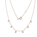 925 sterling silver Rose Gold Heart Dangle Pendant Necklace by Silvme, rose gold finish, an elegant accessory for her